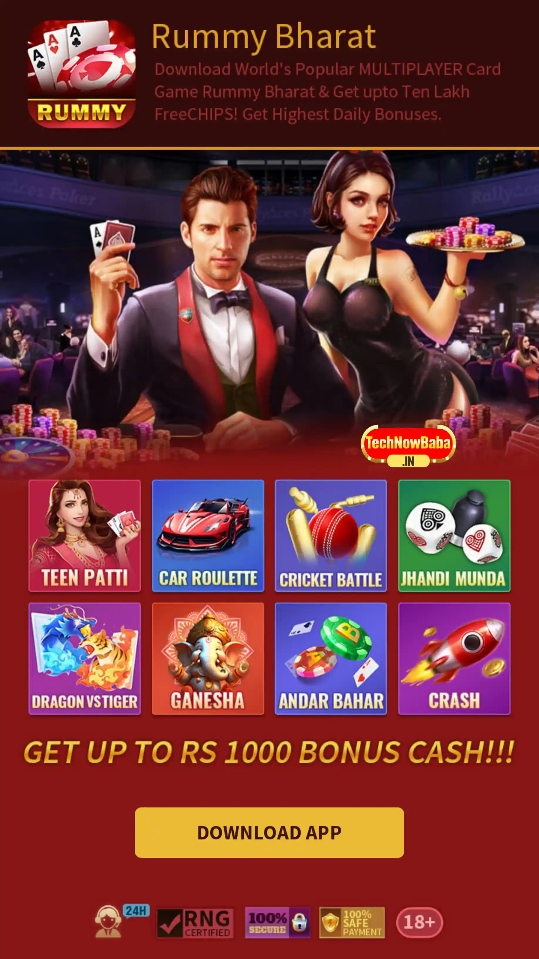 Rummy Bharat App Download - Tech Now Baba All Rummy App