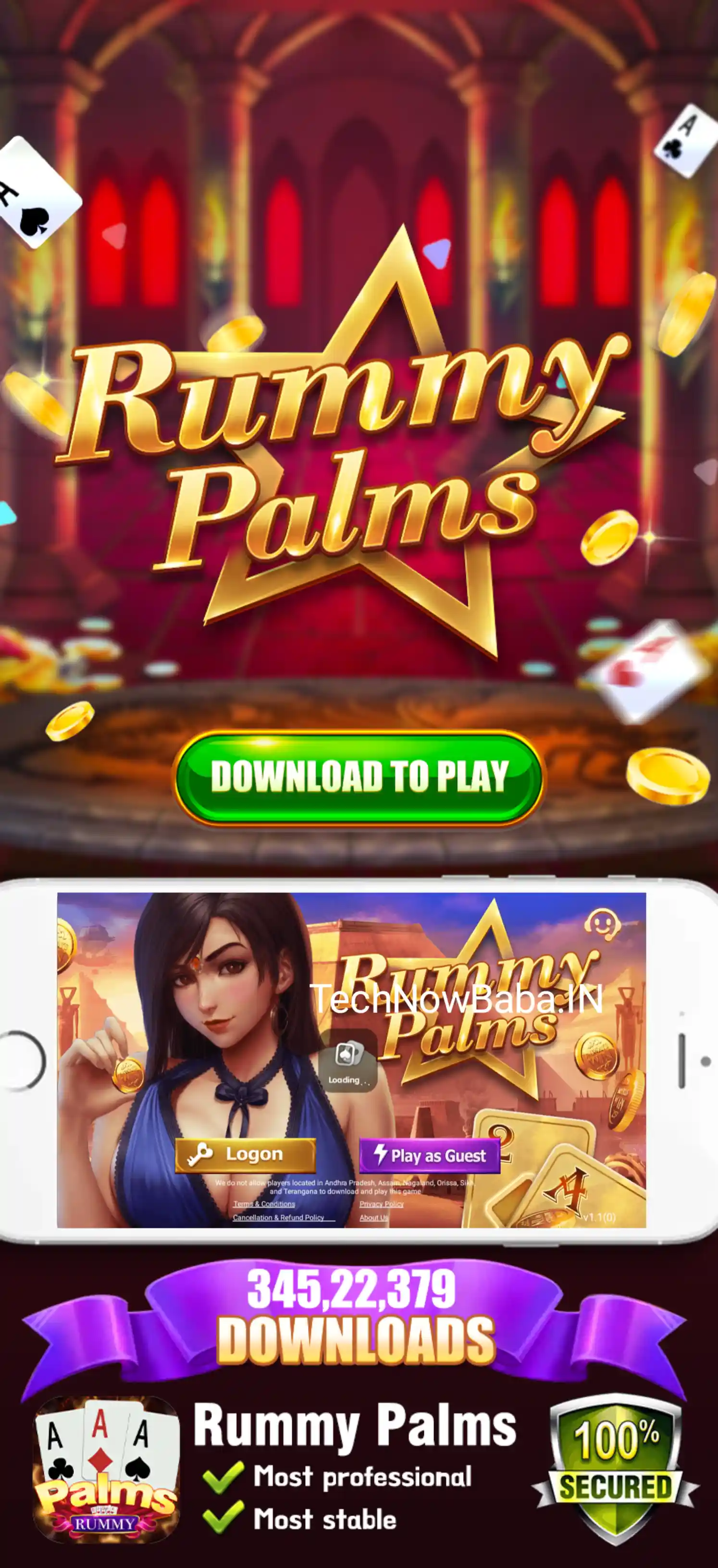 Rummy Palms App Download - Tech Now Baba All Rummy App